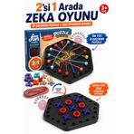 OYUNKAFASI 2’si 1 Arada Zeka Oyunu Puzzle Challenge İp Geçirme + XOX Strateji Eğitici Oyuncak 4+ Yaş