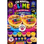 OYUNKAFASI Çin Mantısı Slime 2'li Set | Işıltılı Esnek Slime Oyuncağı | 6 Farklı Renk | Çocuk Duyu Gelişim Oyunu | Karışık Renk Gönderim