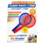 OYUNKAFASI Çocuk Tenis Seti – 2 Raket + 1 Top Mini Eğlenceli Oyun Seti