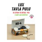 OYUNKAFASI Tavla Pulu Seti Lux - 30 Adet Pul + 2 Adet Zar - Standart Boy Tam Set 4 Numara