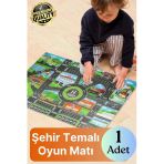 #OyunMatı Eğitici Araba Yolu Deseni Halı Hayal Gücü Keşfetmek Mutlu Eğlenceli Şehir Temalı Oyun Matı