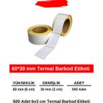 Öz Barkod 60X30 mm Barkod Etiketi - 500 Adet Termal Etiket - 60 x 30 mm