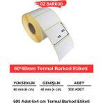 Öz Barkod Barkod Etiketi 60MM*40MM – 500ADET(SARIM) | Net Baskı, Gerçek Uzunluk, Cihaz Dostu - 60 x 40 mm