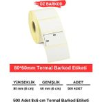 Öz Barkod Barkod Etiketi 80MM*60MM – 500ADET(SARIM) | Net Baskı, Gerçek Uzunluk, Cihaz Dostu - 80 x 60 mm