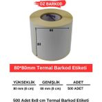 Öz Barkod Barkod Etiketi 80MM*80MM – 500ADET(SARIM) | Net Baskı, Gerçek Uzunluk, Cihaz Dostu - 80 x 80 mm