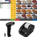 Öz Barkod Kablolu Barkod Okuyucu+ Fiş Yazıcı+ Barkodlu Satış Sistemi Programı - USB - Siyah