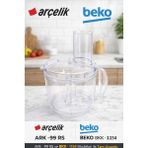 Öz Beyaz Eşya Arçelik-Ark 99 Rs B Beko- Bkk 1154 Mutfak Robotu Plastik Hazne ve Kapakı (Orjinal Yd Parça)