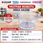 Öz Beyaz Eşya BEKO-BKK-1160 Mutfak Robotu Mika Hazne (Orjinal Y.d Parça)
