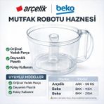 Öz Beyaz Eşya Beko-Bkk 2154 Mutfak Robotu Plastik Hazne(Orjinal Yd Parça)