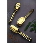 Öz Dmr Life Gold Servis Sunum Makarna Pasta Salata Kek Maşa Seti Takımı 3'Lü