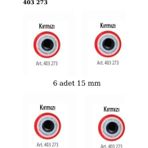 Öz-El Kırmızı Renk Nazar Boncuklu Simli 6 Adet 15 Mm Bebek Düğme, Bebek Kazak,Yelek,Gömlek Düğmesi 403 273