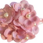 Öz-El Pembe İnci Detaylı Şifon Çocuk Çıtçıtlı Saç Tokası 201 043