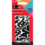 Öz-El Siyah Beyaz Etnik Baskılı Grogren Kurdele 4 Cm 2 Mt 140 154
