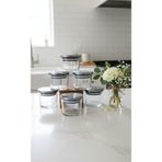 ÖZ HOME 6'lı Vakumlu Metal Kapaklı Cam Kahvaltılık/Sosluk/Saklama Kabı 240 ml