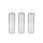 ÖZ HOUSE Plastik Yağlık Sosluk Şişesi 700 Ml 3 Lü Şeffaf Yağdanlık ÖZ HOUSE SOSLUK