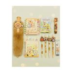 ÖZ OFİS Kapibara Set 30cm Tüylü Tükenmez Kalem - Not & Sticker Defter - 0.7 Uçlu Kalem - Silgi - Uç