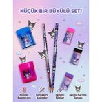 ÖZ OFİS Kuromi 7 Parça Mini Kırtasiye Seti - Yumuşak Uçlu Kurşun Kalem - Iz Bırakmayan Silgi - Hazneli Kalemtraş - Başlangıç Seti