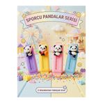ÖZ OFİS Sporcu Pandalar Serisi Sevimli Pastel Renk Sürgülü Silgi - Yumuşak & İz Bırakmaz - Karne Hediyesi - Tekli