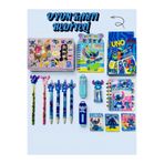 ÖZ OFİS Stitch 19 Parça Kırtasiye Seti Uçlu Kalem Not Defteri Kutulu Sticker Silgi Kalemtıraş Sticker vb.