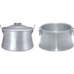 Öz Öncü Alüminyum Kazan Arap Kazanı Pişirme Kazanı (Ağız Çapı: 40 cm. Derinlik: 25 cm.) - Gri