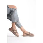 öz se shoes Halat Ipli Yüksek Taban Hasır Sandalet