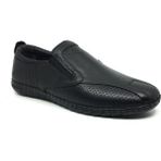 Öz Soylu Deri Ortopedik Yazlık Erkek Günlük Çarık Büyük Numara Ayakkabı 38-47 - Siyah