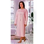 Özalper 02-32 Uzun Kol Gecelik Anne Geceliği Pembe