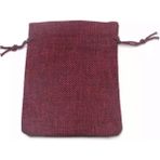 Ozan Tuhafiye Kese Bordo Renk Jüt Kumaş 10X14 cm 50 Adet