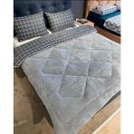 Ozanhom Çift Kişilik Çift Yönlü Yastık Kılıfı Takım Welsoft Yorgan - 195 x 215 cm - Antrasit - Gri