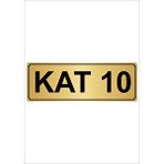 Özarslan Dizayn 10 kat 15x15 cm Metal Altın Metal Yönlendirme Levhası