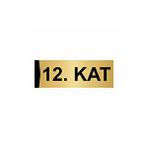 Özarslan Dizayn 12.kat 7x20 cm Altın Renk Metal Yönlendirme Levhası