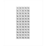 Özarslan Dizayn 3.5x3.5 cm 60 Adet Gümüş Renk Metal Kapı Masa Dolap Numara Levhası