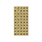 Özarslan Dizayn 3.5x3.5 cm Altın Renk 50 Adet Metal Kapı Masa Dolap Numara Levhası
