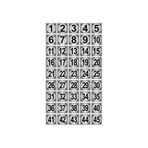 Özarslan Dizayn 3.5x3.5 cm Gümüş Renk 45 Adet Metal Kapı Masa Dolap Numara Levhası