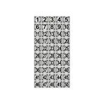 Özarslan Dizayn 3.5x3.5 cm Gümüş Renk 50 Adet Metal Kapı Masa Dolap Numara Levhası