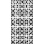 Özarslan Dizayn 5x5 cm Gümüş Renk 50 Adet Metal Kapı Masa Dolap Numara Levhası