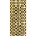 Özarslan Dizayn 5x7 cm Altın Renk 48 Adet Metal Kapı Masa Dolap Numara Levhası