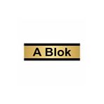 Özarslan Dizayn A Blok 7x20 cm Altın Renk Metal Yönlendirme Levhası