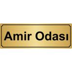 Özarslan Dizayn Amir Odası 7x20 cm Altın Renk Metal Yönlendirme Levhası