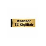 Özarslan Dizayn Asansör 12 Kişiliktir 5x20 cm Altın Renk Metal Yönlendirme Levhası