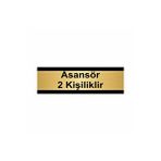 Özarslan Dizayn Asansör 2 Kişiliktir 10x20 cm Altın Renk Metal Yönlendirme Levhası