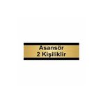 Özarslan Dizayn Asansör 2 Kişiliktir 5x20 cm Altın Renk Metal Yönlendirme Levhası