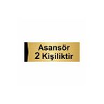 Özarslan Dizayn Asansör 2 Kişiliktir 7x20 cm Altın Renk Metal Yönlendirme Levhası
