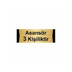 Özarslan Dizayn Asansör 3 Kişiliktir 7x20 cm Altın Renk Metal Yönlendirme Levhası