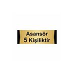 Özarslan Dizayn Asansör 5 Kişiliktir 7x20 cm Altın Renk Metal Yönlendirme Levhası
