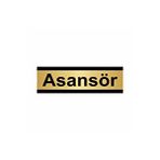 Özarslan Dizayn Asansör 5x20 cm Altın Renk Metal Yönlendirme Levhası