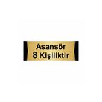 Özarslan Dizayn Asansör 8 Kişiliktir 5x20 cm Altın Renk Metal Yönlendirme Levhası