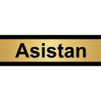 Özarslan Dizayn Asistan 7x20 cm Altın Renk Metal Yönlendirme Levhası