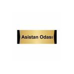 Özarslan Dizayn Asistan Odası 10x20 cm Altın Renk Metal Yönlendirme Levhası
