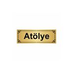 Özarslan Dizayn Atölye 7x20 cm Altın Renk Metal Yönlendirme Levhası